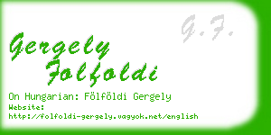 gergely folfoldi business card