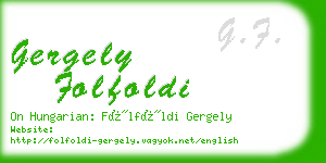 gergely folfoldi business card